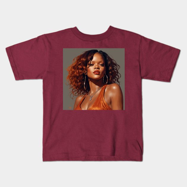 Rihanna Kids T-Shirt by DarkAngel1200